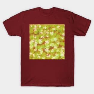 Sage Green and Maroon Floral Abstract T-Shirt